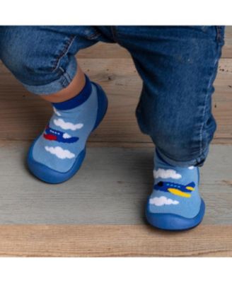 Infant Boy First Walk Sock Shoes Aeroplane