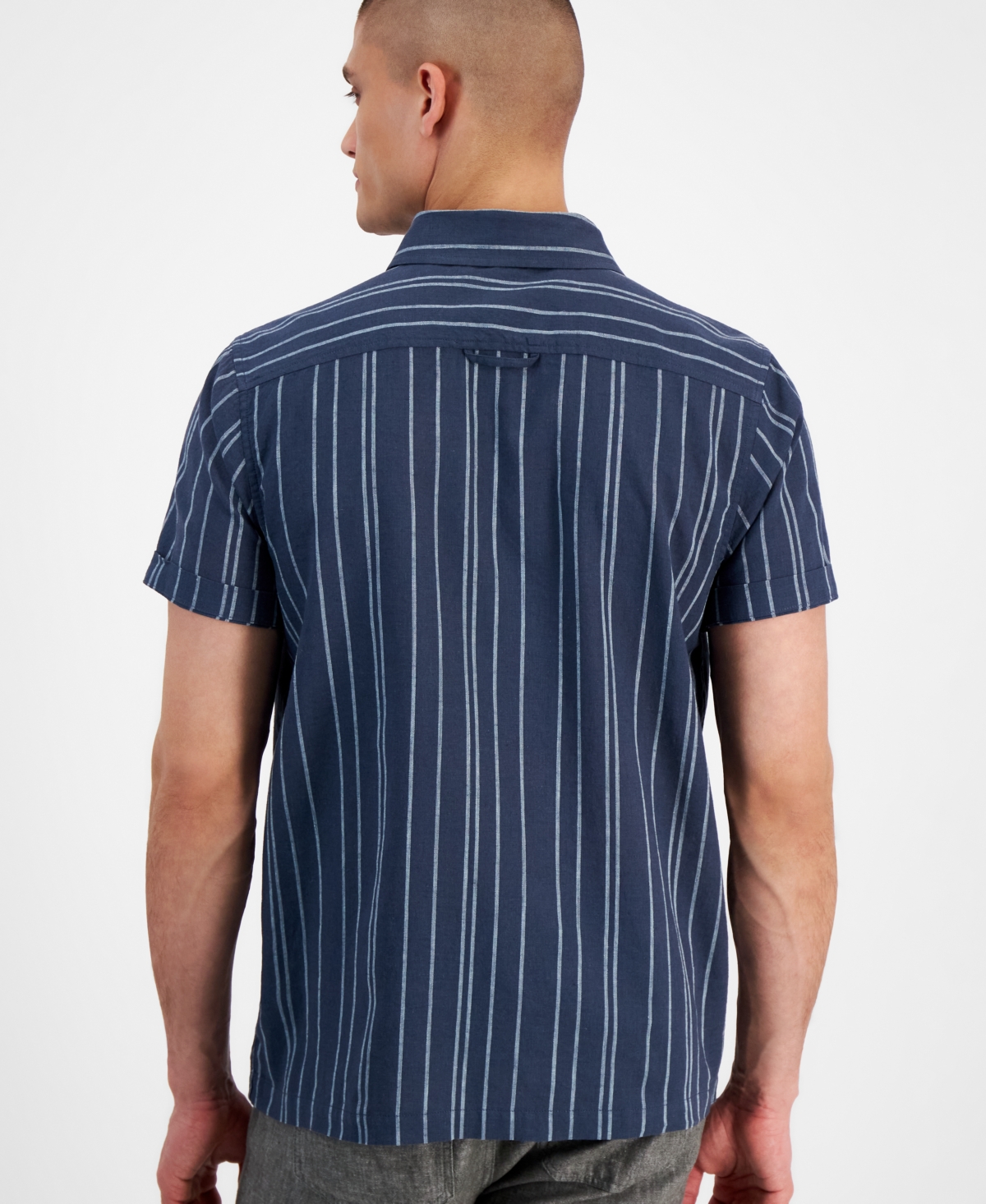 Shop Sun + Stone Men's Horacio Regular-fit Striped Shirt, Created For Macy's In Fin