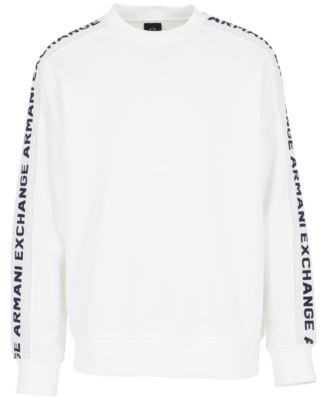 A|X Armani Exchange - Men's Jacquard Logo Sleeve Crewneck Sweatshirt