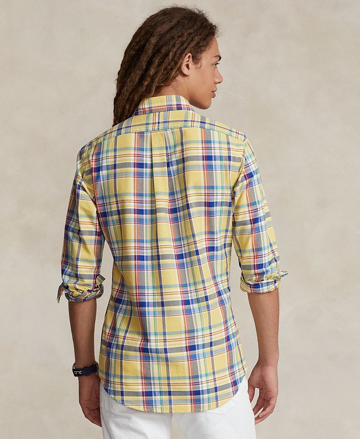 Polo Ralph Lauren Men's ClassicFit Plaid Oxford Shirt Macy's