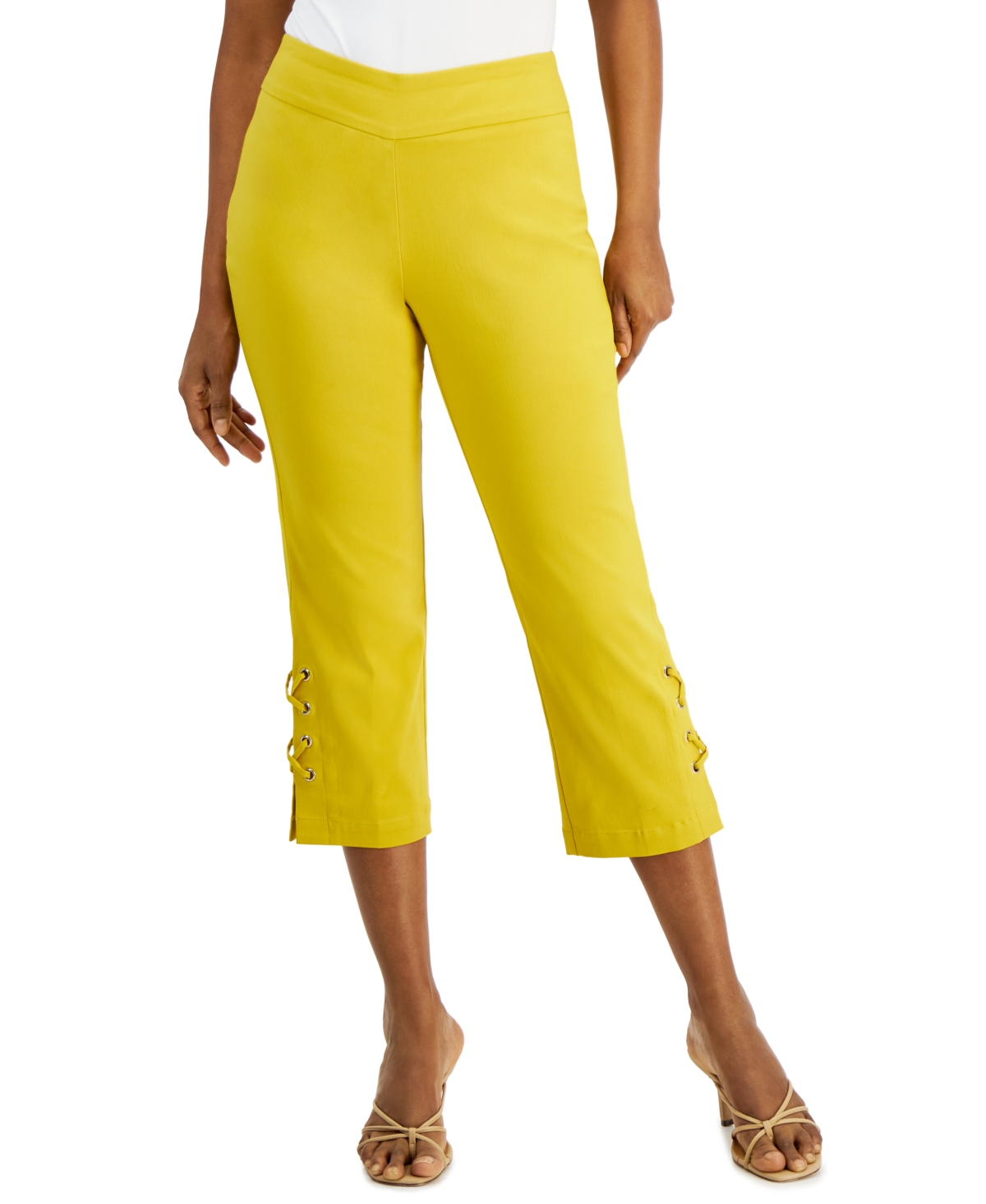 Jm Collection Women s Side Lace Up Capri Pants Created for Macy s Mustard Seed Smart Closet