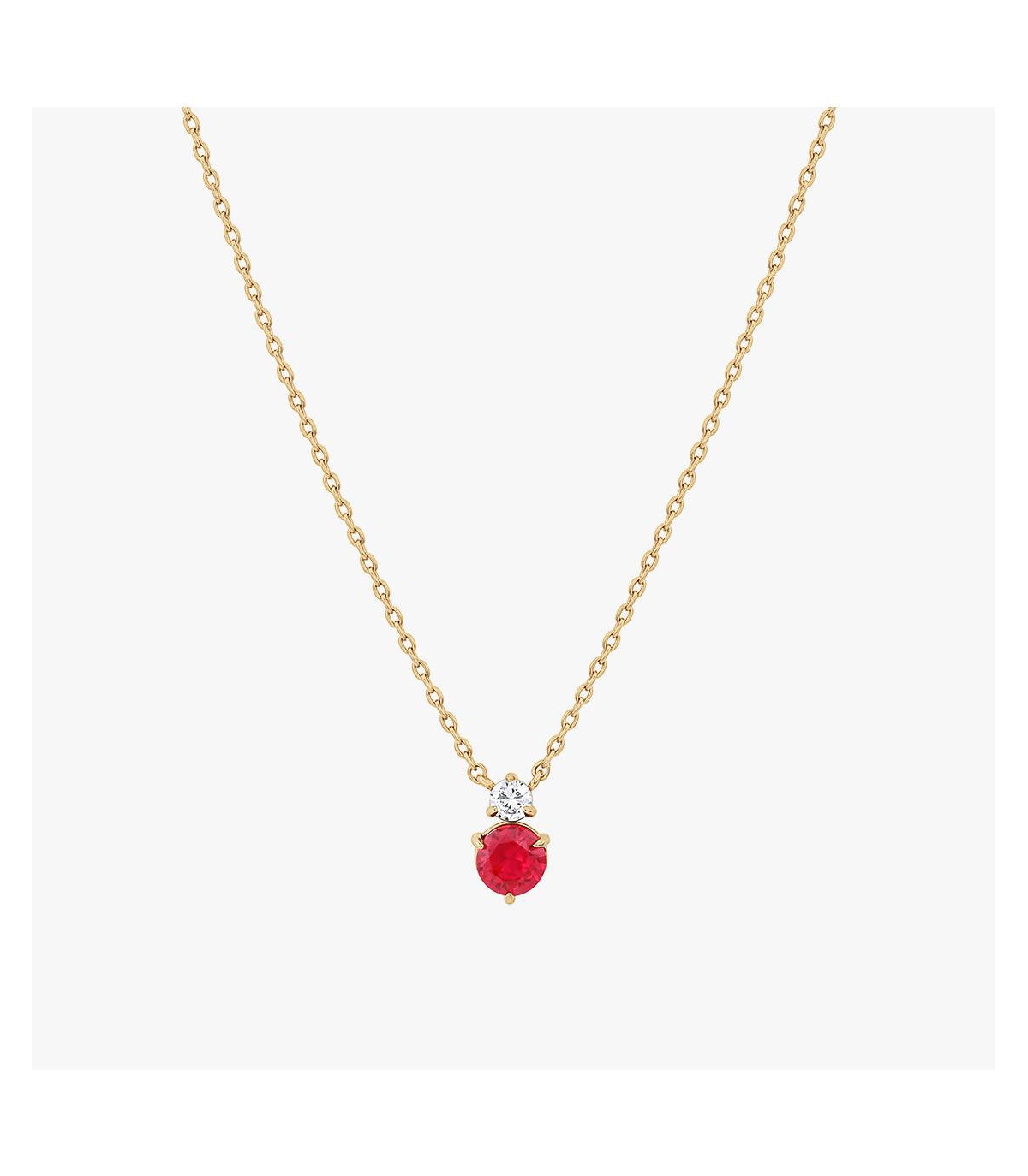 Deux Birthstone Necklace