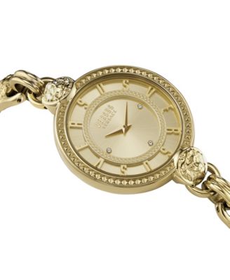 Versus Versace Women's Les Docks Two Hand Gold-Tone Stainless Steel Watch 36mm