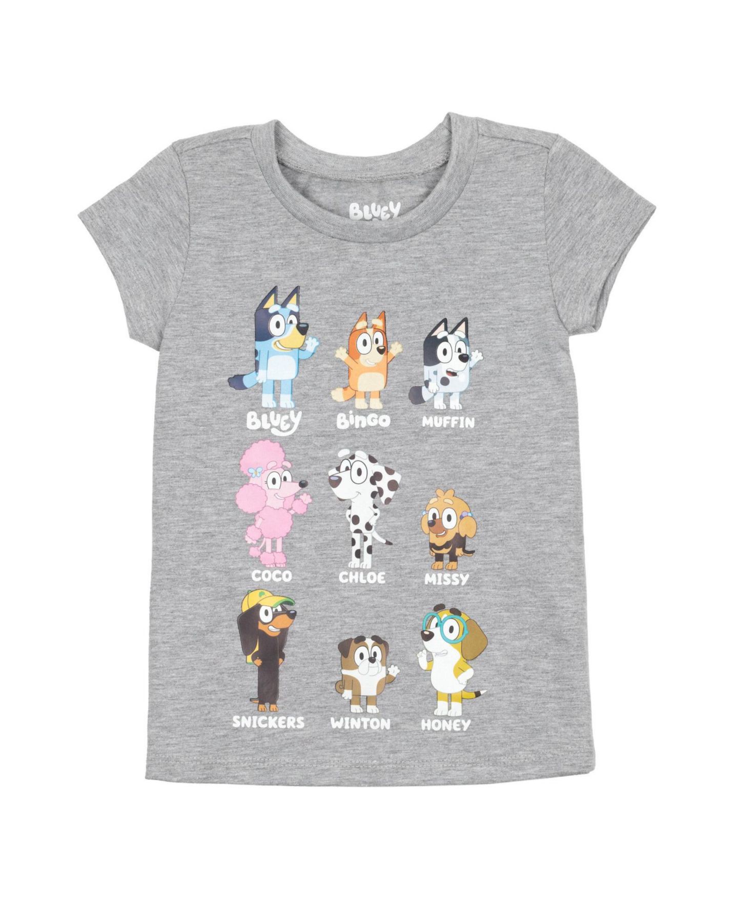 Футболки Bluey Child Bingo and Friends 3 Pack Graphic T-Shirts для девочек-малышей — фото 27