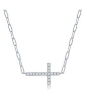 Sideways cross necklace hotsell macys