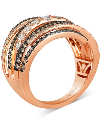 Le Vian Chocolate Diamond & Nude Diamond Multirow Statement Ring (1-1/2