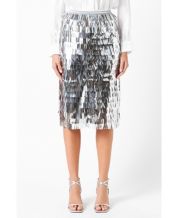 Silver skirt macy's deals