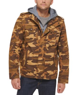 Men’s Sherpa Lined Two Pocket Hooded Trucker Jacket