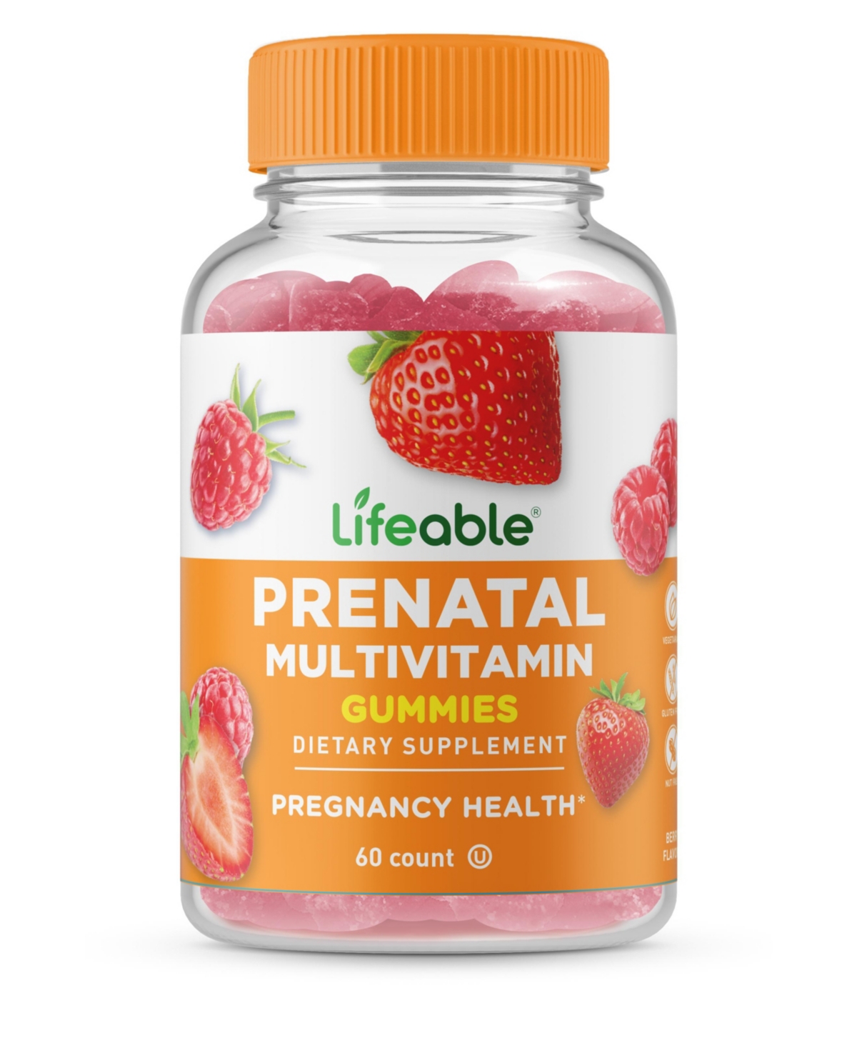 Prenatal Multivitamin Gummies - Healthy Pregnancy - Great Tasting Natural Flavor, Dietary Supplement Vitamins - 60 Gummies