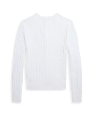 Girls' 7-16 Cable-Knit Cotton Cardigan