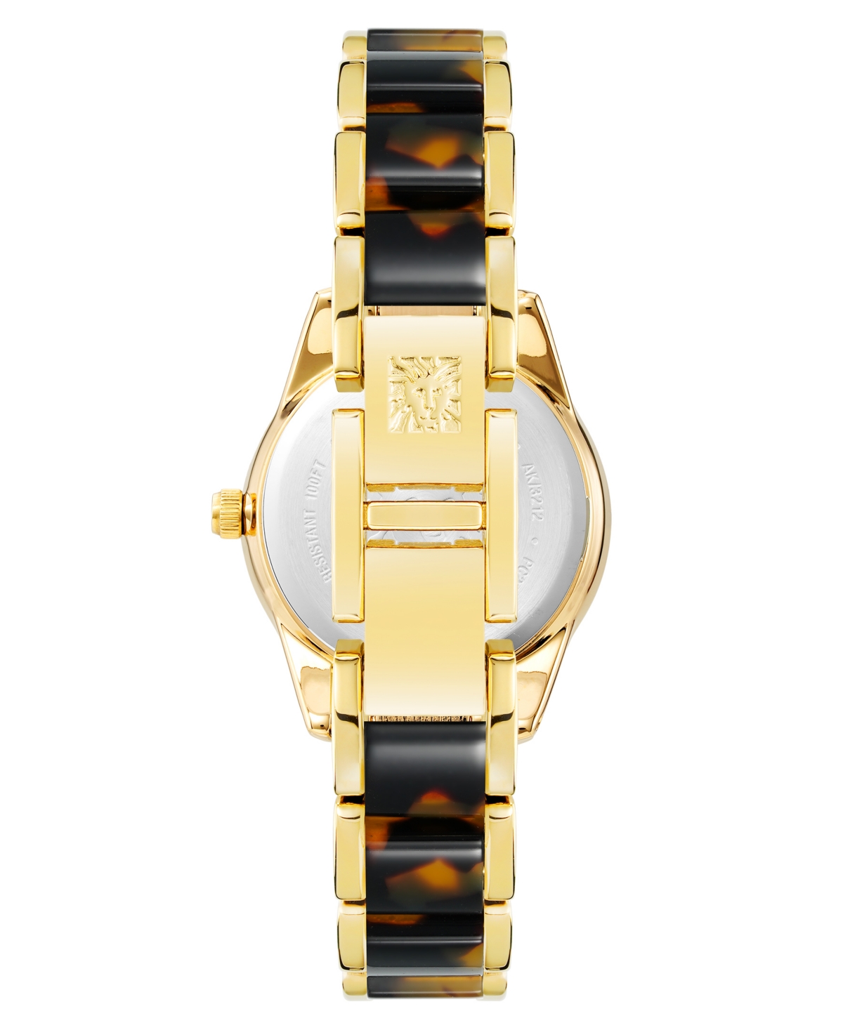Shop Anne Klein Women's Quartz Gold-tone Alloy And Tortoise Acetate Watch, 30mm