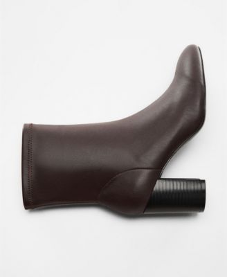 MANGO Women's Round-Toe Heeled Ankle Boots