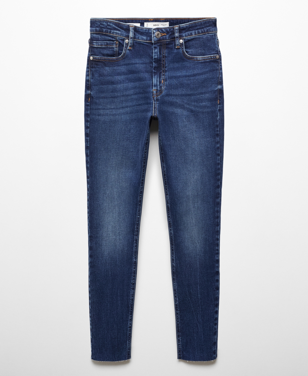 Mango Women's Skinny Cropped Jeans In Dark Blue