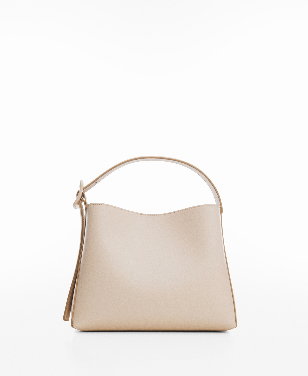 Mango Shopper Bag With Buckle Off White