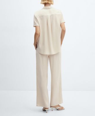 Women's Elastic Waist Wide Leg Pants