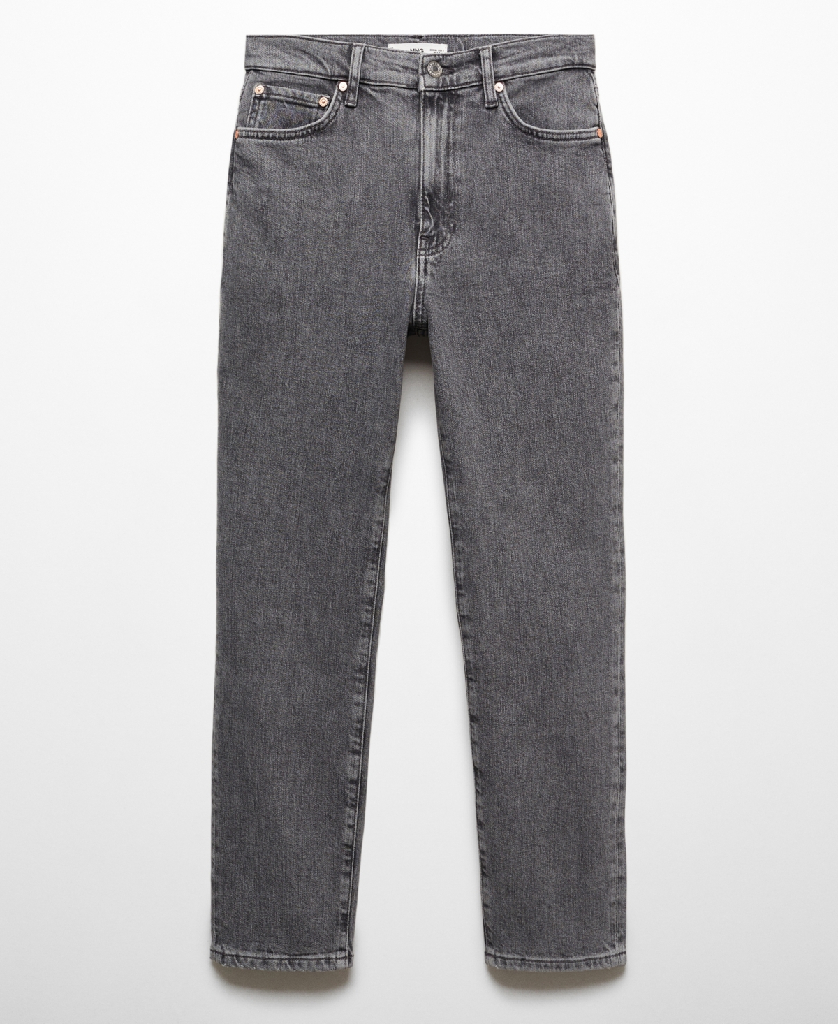 Shop Mango Women's Slim Cropped Jeans In Open Gray