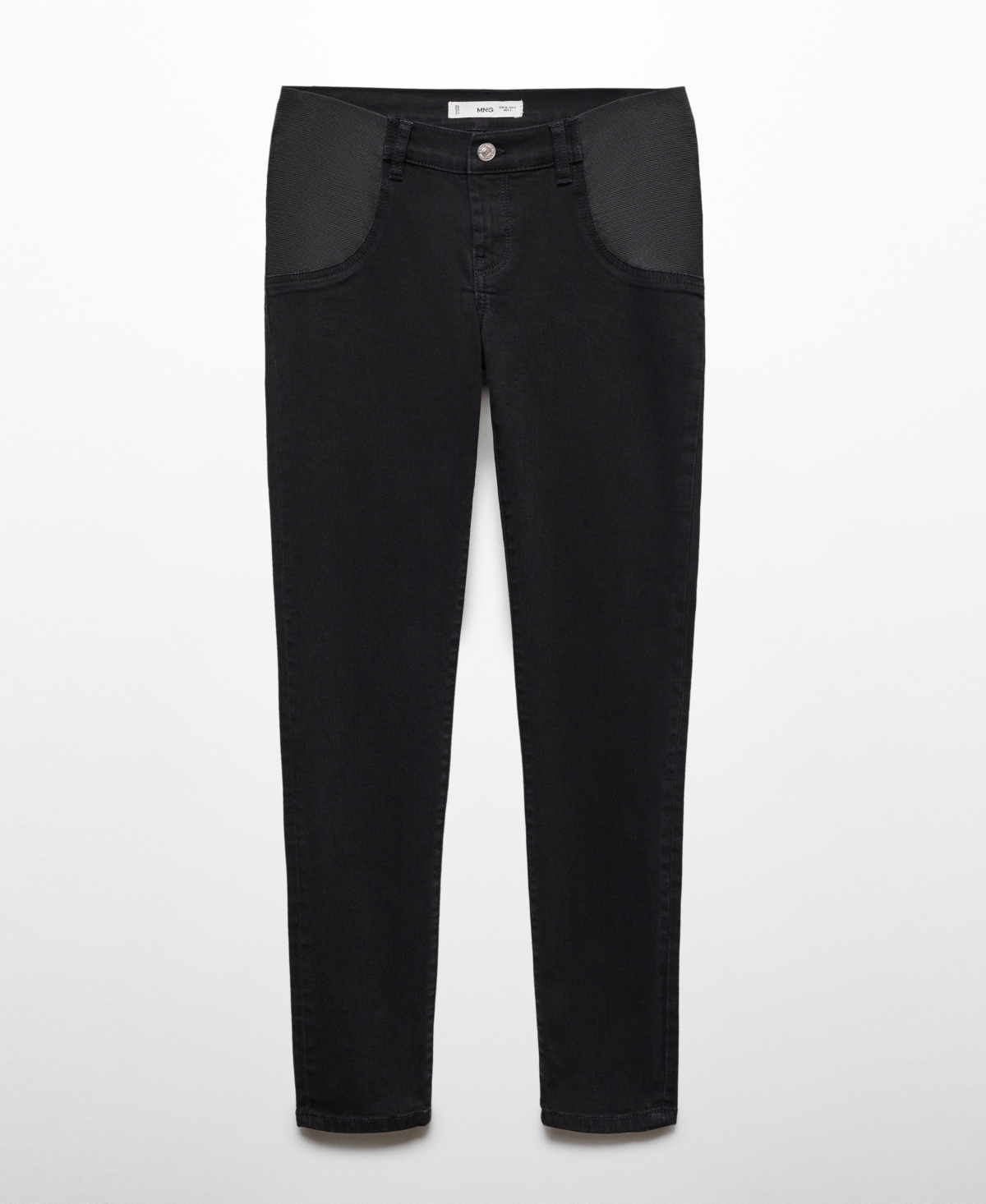 Mango Skinny Jean In Black In Black Denim
