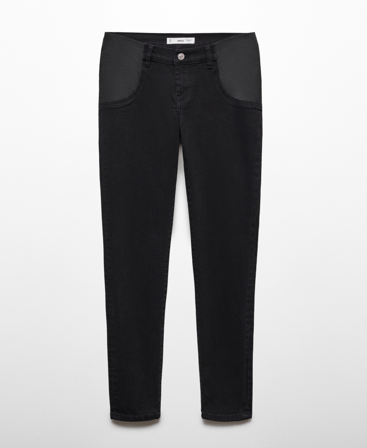 Shop Mango Women's Maternity Skinny Jeans In Black Denim