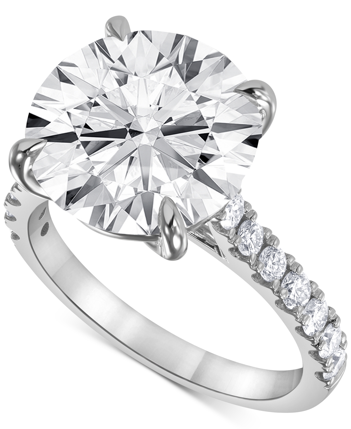 Badgley Mischka Certified Lab Grown Diamond Solitaire Plus Engagement Ring (7-1/2 Ct. T.w.) In 14k Gold In White Gold