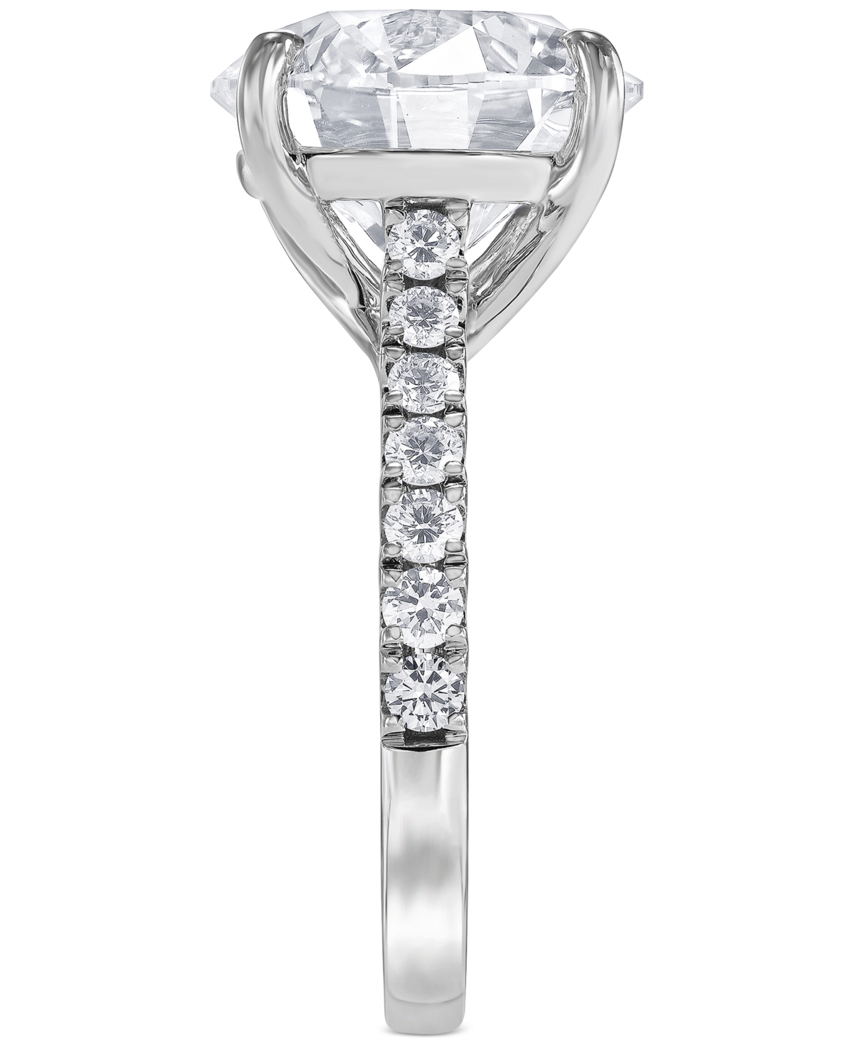 Shop Badgley Mischka Certified Lab Grown Diamond Solitaire Plus Engagement Ring (7-1/2 Ct. T.w.) In 14k Gold In White Gold