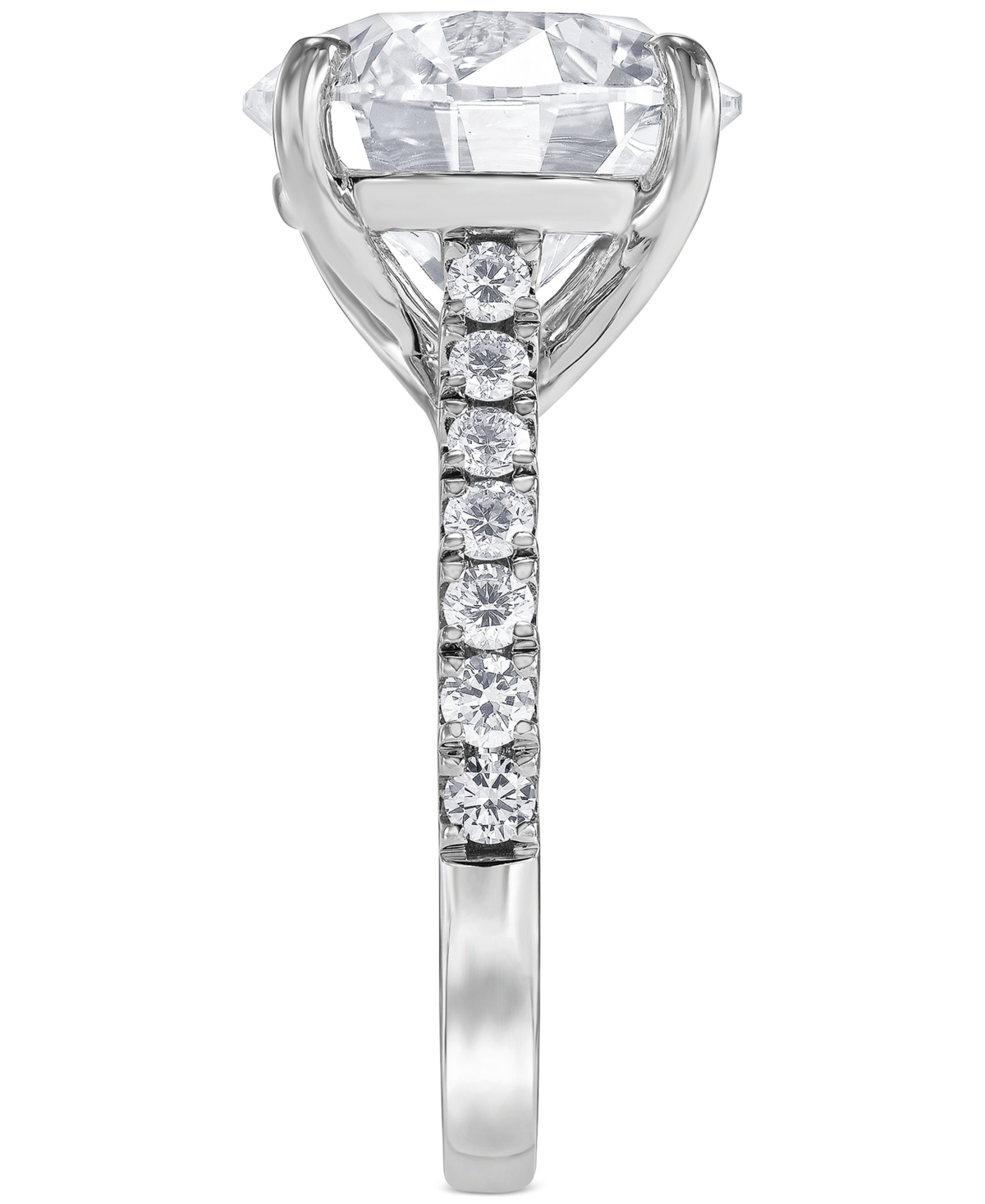 Badgley Mischka Certified Lab Grown Diamond Solitaire Plus Engagement Ring (7-1/2 Ct. T.w.) In 14k Gold In White Gold