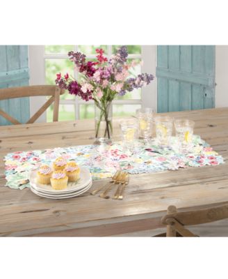 Butterfly Meadow Flutter Cutwork Centerpiece, 14" x 36" 