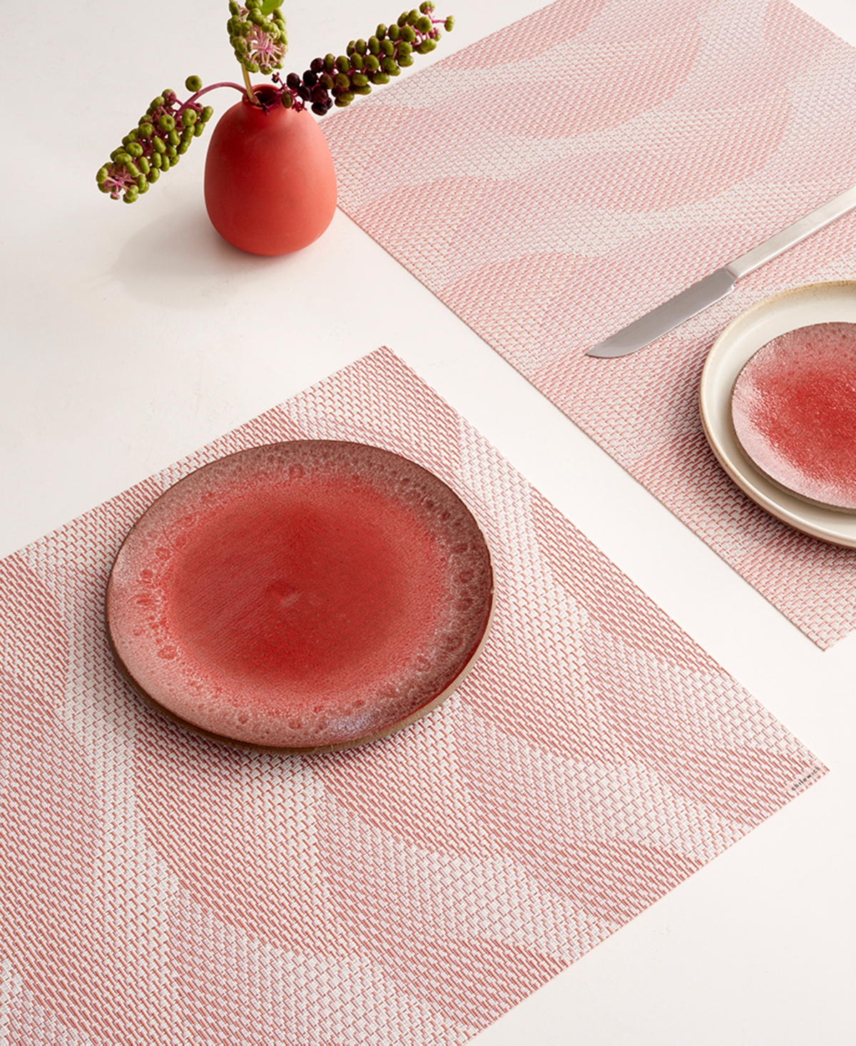 Chilewich Arc Rectangular Placemat, 14" X 19" In Azalea