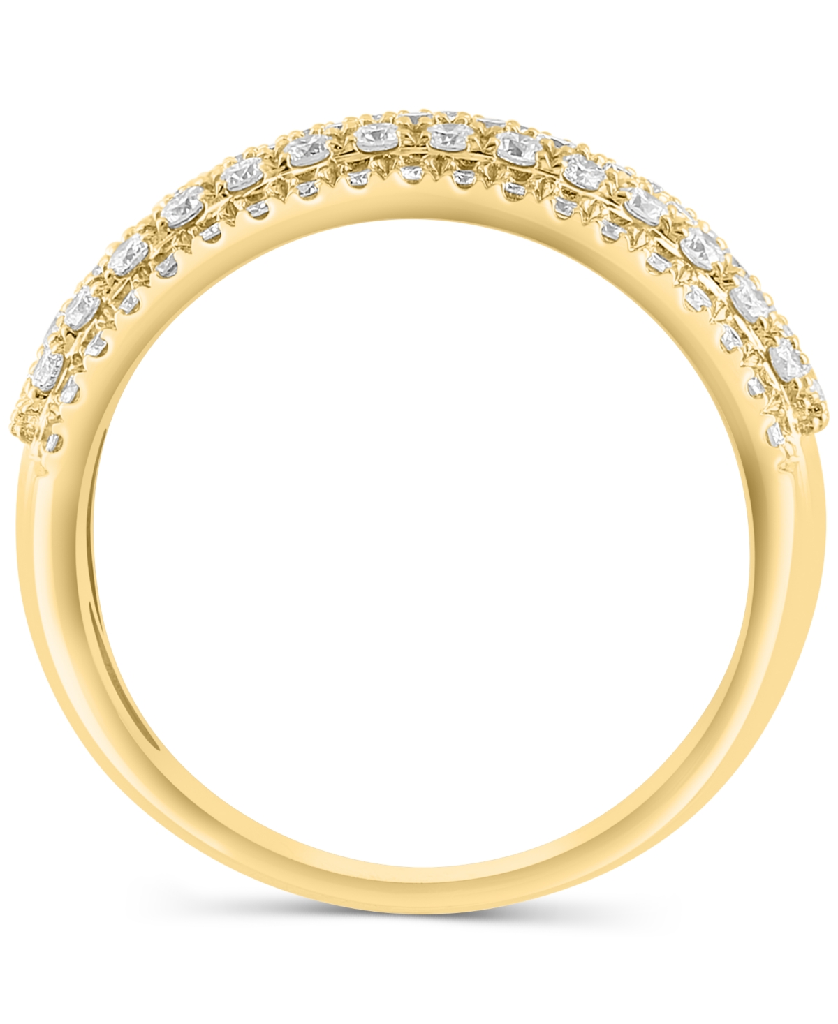 Effy Collection Effy Diamond Pave Multirow Ring (7/8 Ct. T.w.) In 14k Gold In Yellow Gold