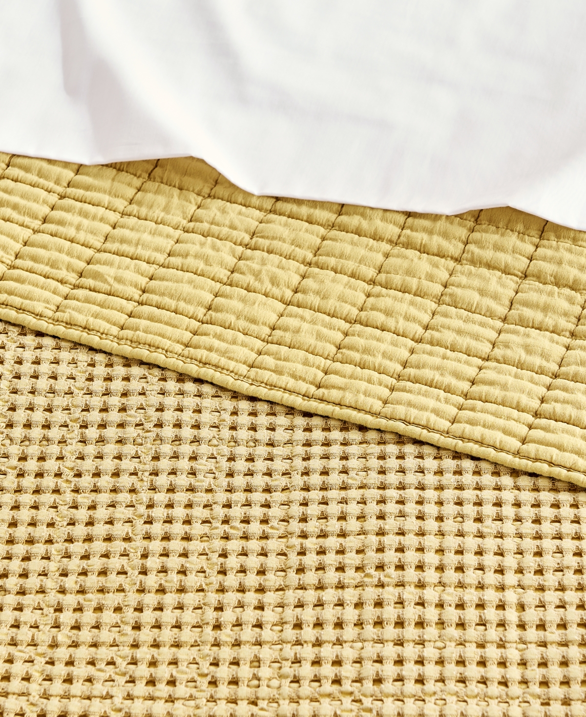 Levtex Mills Waffle Classic 3-pc. Bedspread Set, Full In Ochre