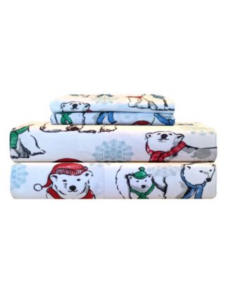 Micro Flannel&reg; Printed 4-Pc. Sheet Set, Full