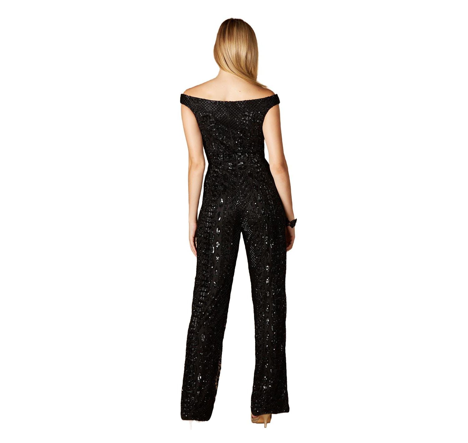 Women's Beaded Off Shoulder Jumpsuit