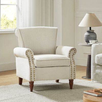 Mooresville Upholstered Armchair with Solid Wood Legs
