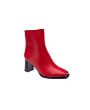 Macy's red ankle boots on sale