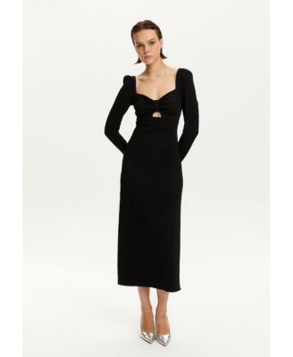 Macy's black midi dress fashion