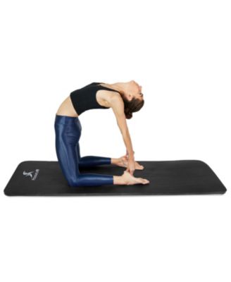 Extra Thick Yoga and Pilates Mat with Sling, 1"