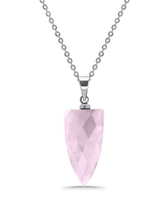Silver Plated Multi Genuine Stone Pendant Necklace