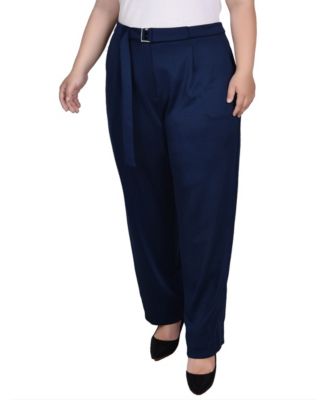 Alfani Plus & Petite Plus Size Curvy Bootcut Tummy-Control Pants, Created  for Macy's