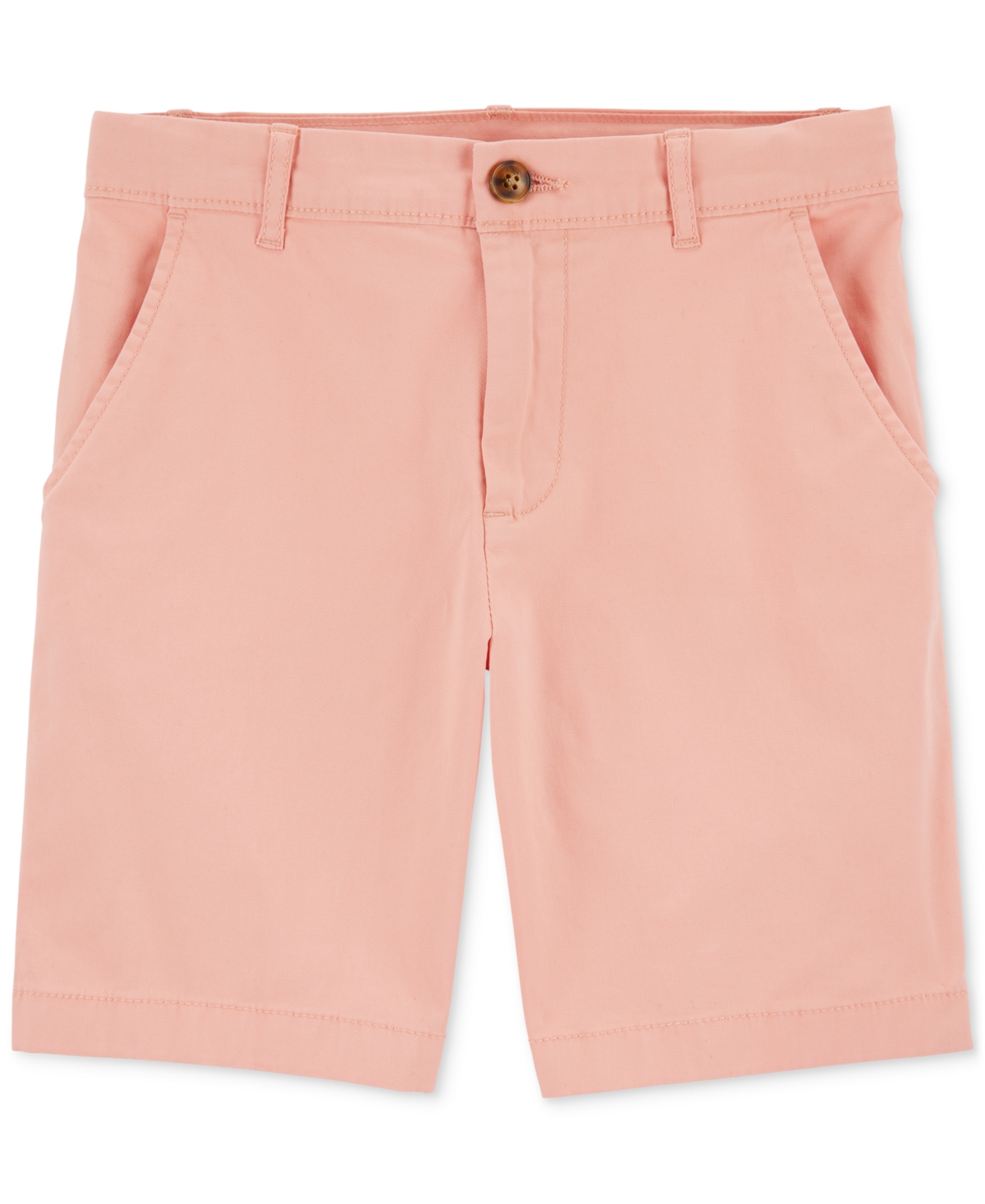 Carter's Kids' Big Boys Pastel Stretch Chino Shorts In Pink