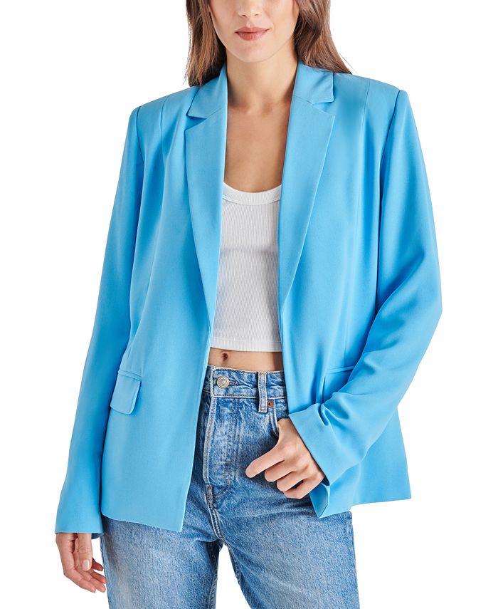 Steve Madden Women s Payton Open Front Long Sleeve Blazer Macy s