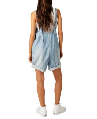 Women's Cotton High Roller V-Neck Shortall