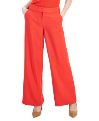 Tahari ASL - Women's Mid-Rise Wide-Leg Career Pants