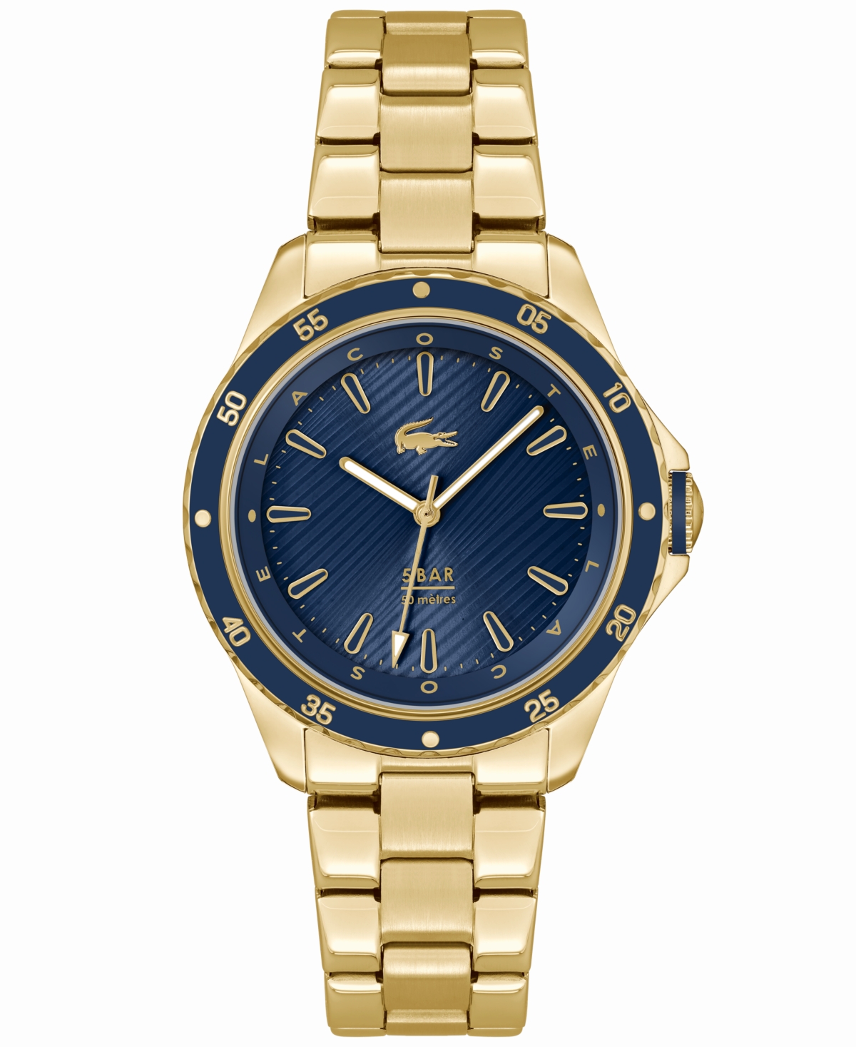 Lacoste Women's Santorini Quartz Gold-tone Stainless Steel Bracelet Watch 36mm