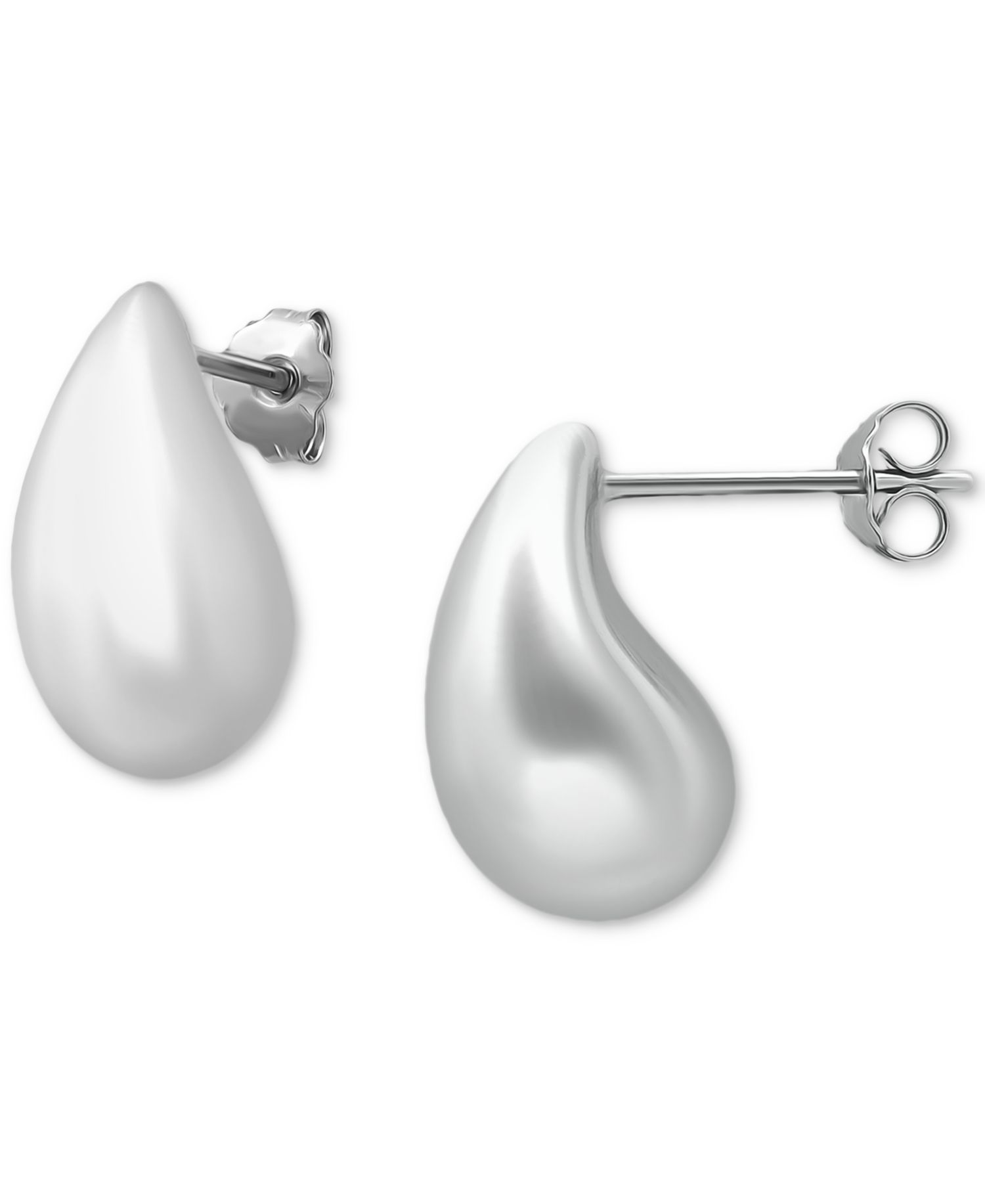 Polished Teardrop Stud Earrings