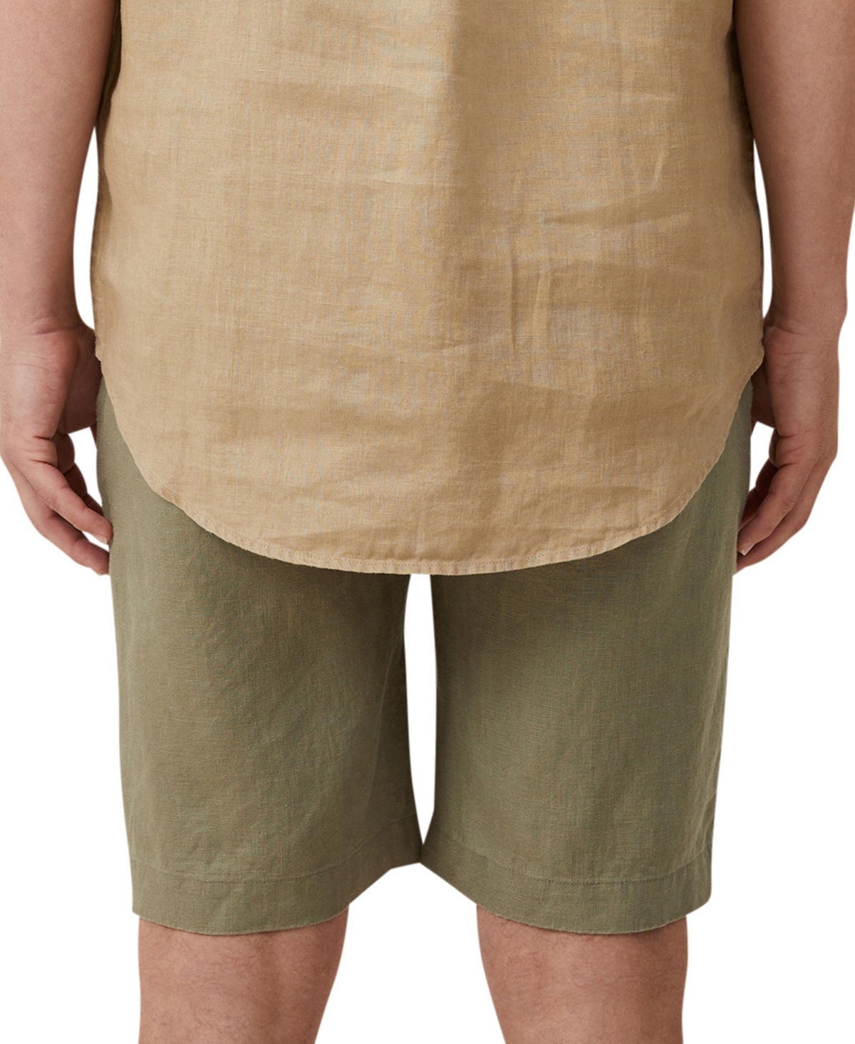 Cotton On Men's Linen Pleat Shorts