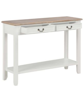 Console Table White 43.3"x13.7"x31.4" Wood