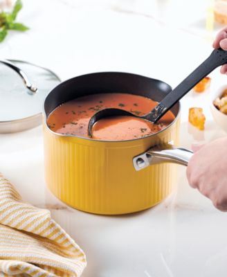 Style Aluminum Nonstick 3 Quart Cookware Straining Saucepan with Lid