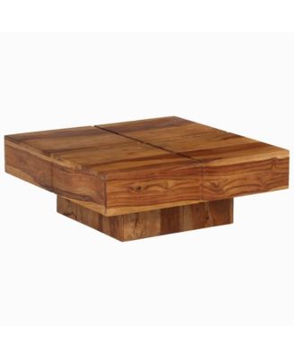Coffee Table 31.5"x31.5"x11.8" Solid Wood Acacia