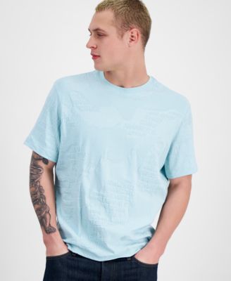 A|X Armani Exchange - Men's Regular-Fit Textured Logo Graphic T-Shirt