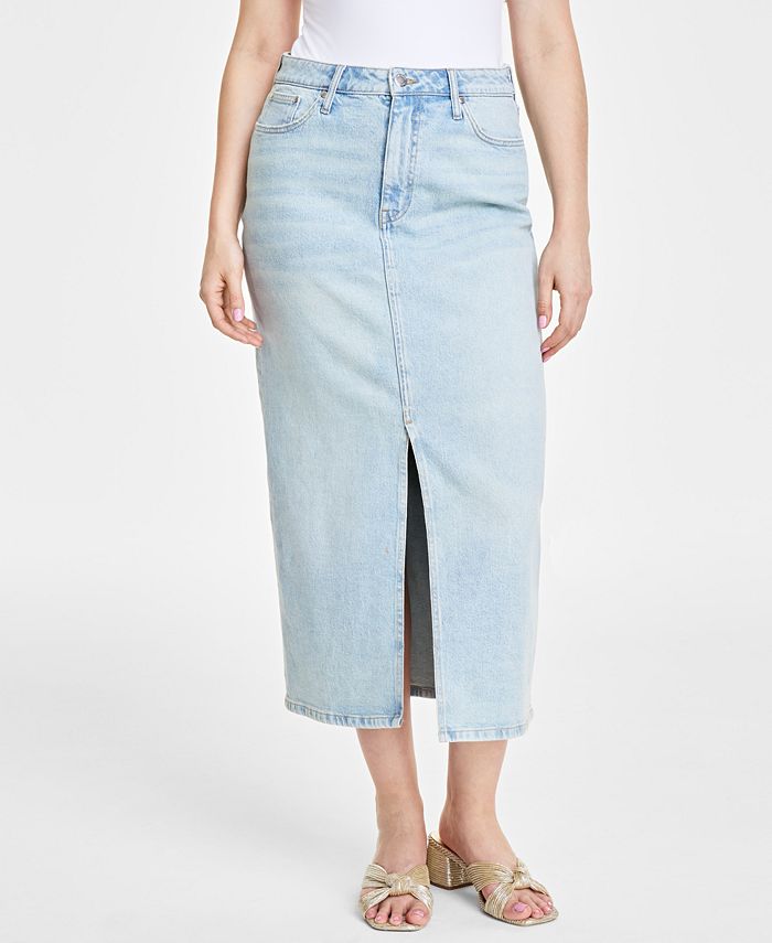 On 34th Women's Denim Midi Skirt, Created for Macy's Macy's