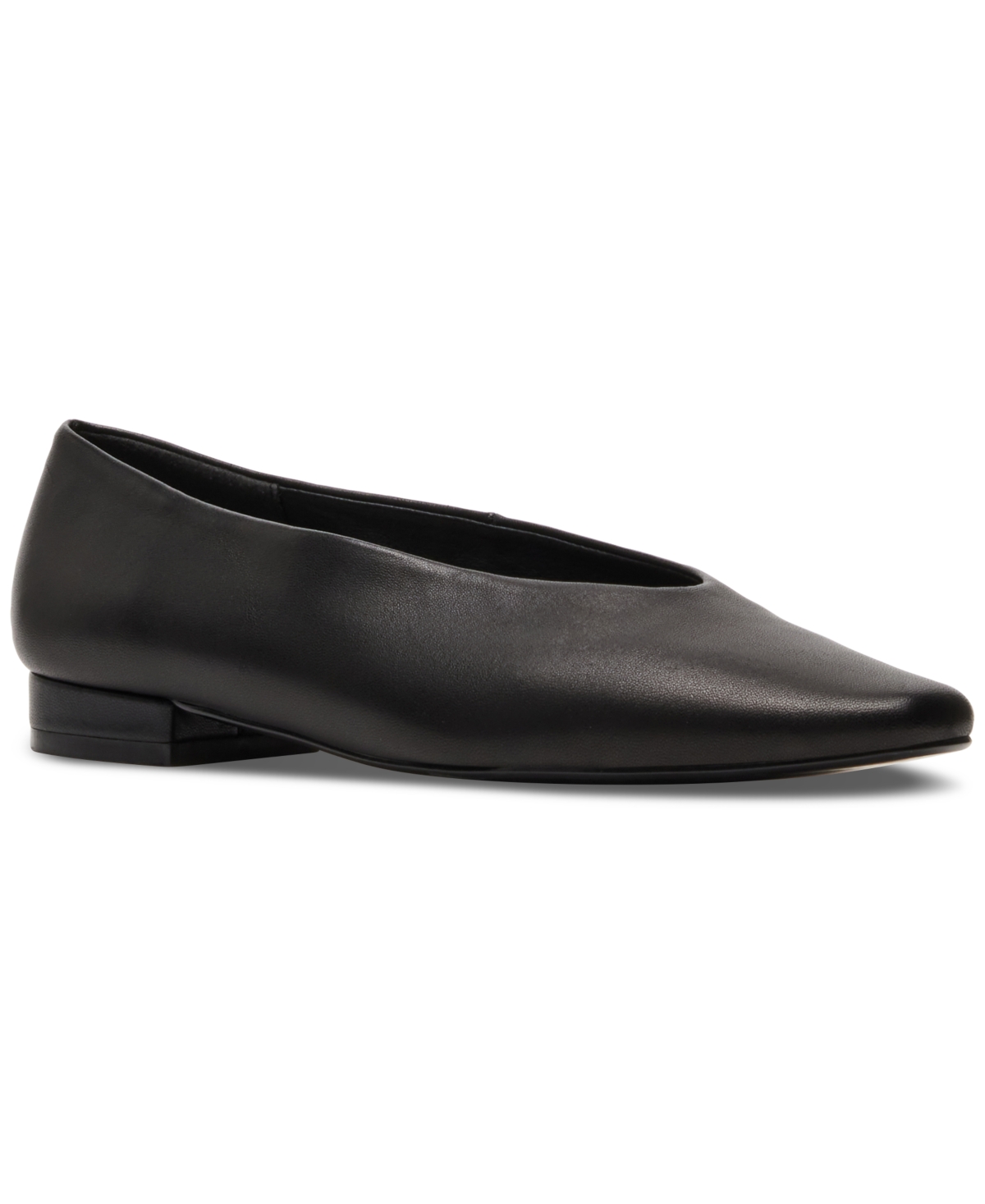 Women's Prima Tailored Pointed-Toe Flats - Black Leather